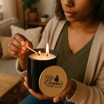 Midnight Coastal Waters Luxury Candle – Citrus, Bamboo, Amber & Musk Scent