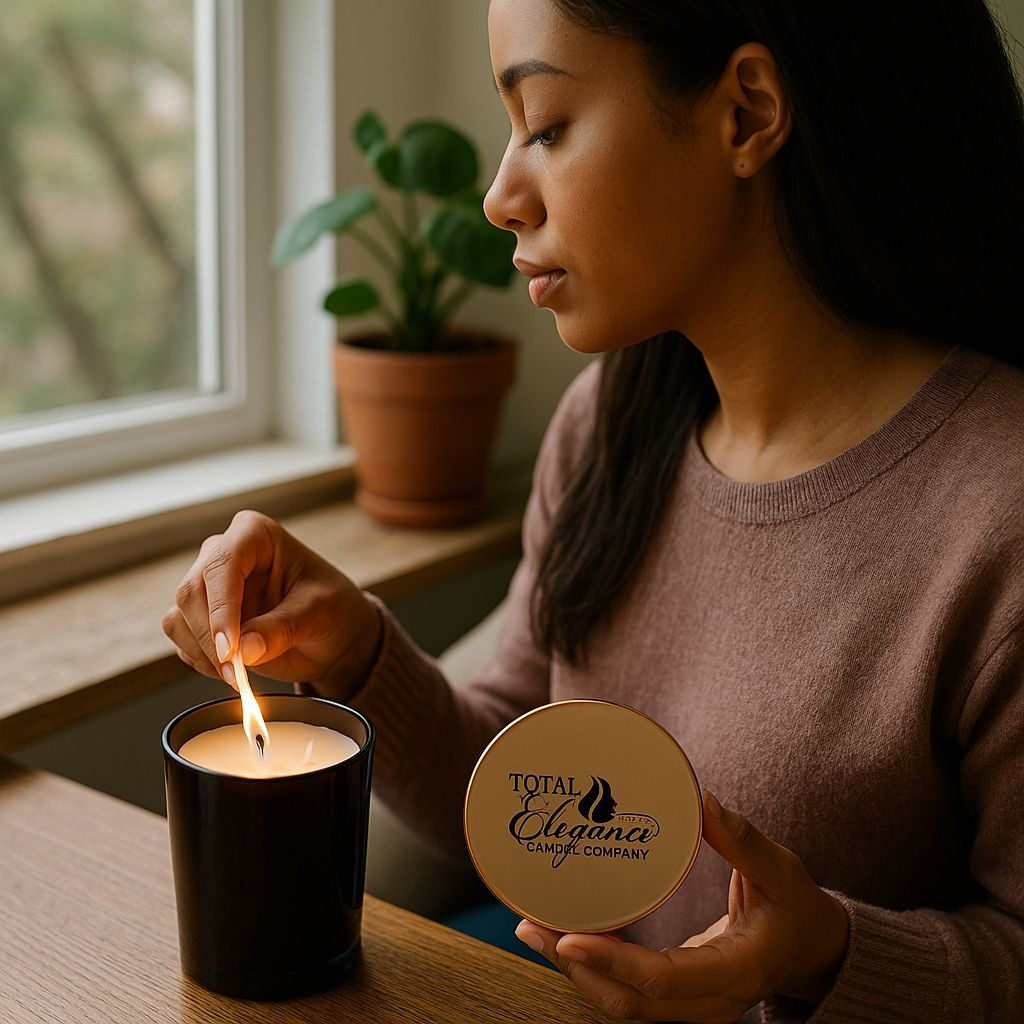 Midnight Coastal Waters Luxury Candle – Citrus, Bamboo, Amber & Musk Scent