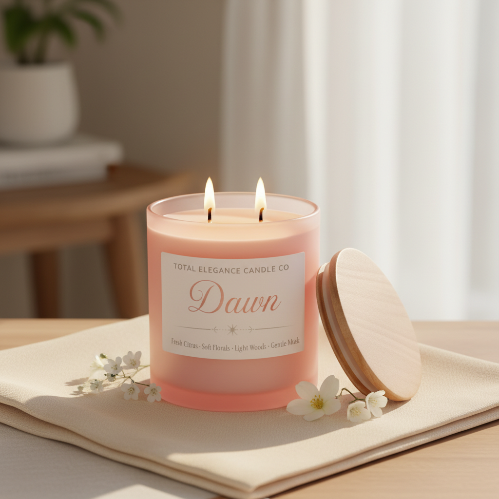Dawn Candle - Lit Lifestyle Shot