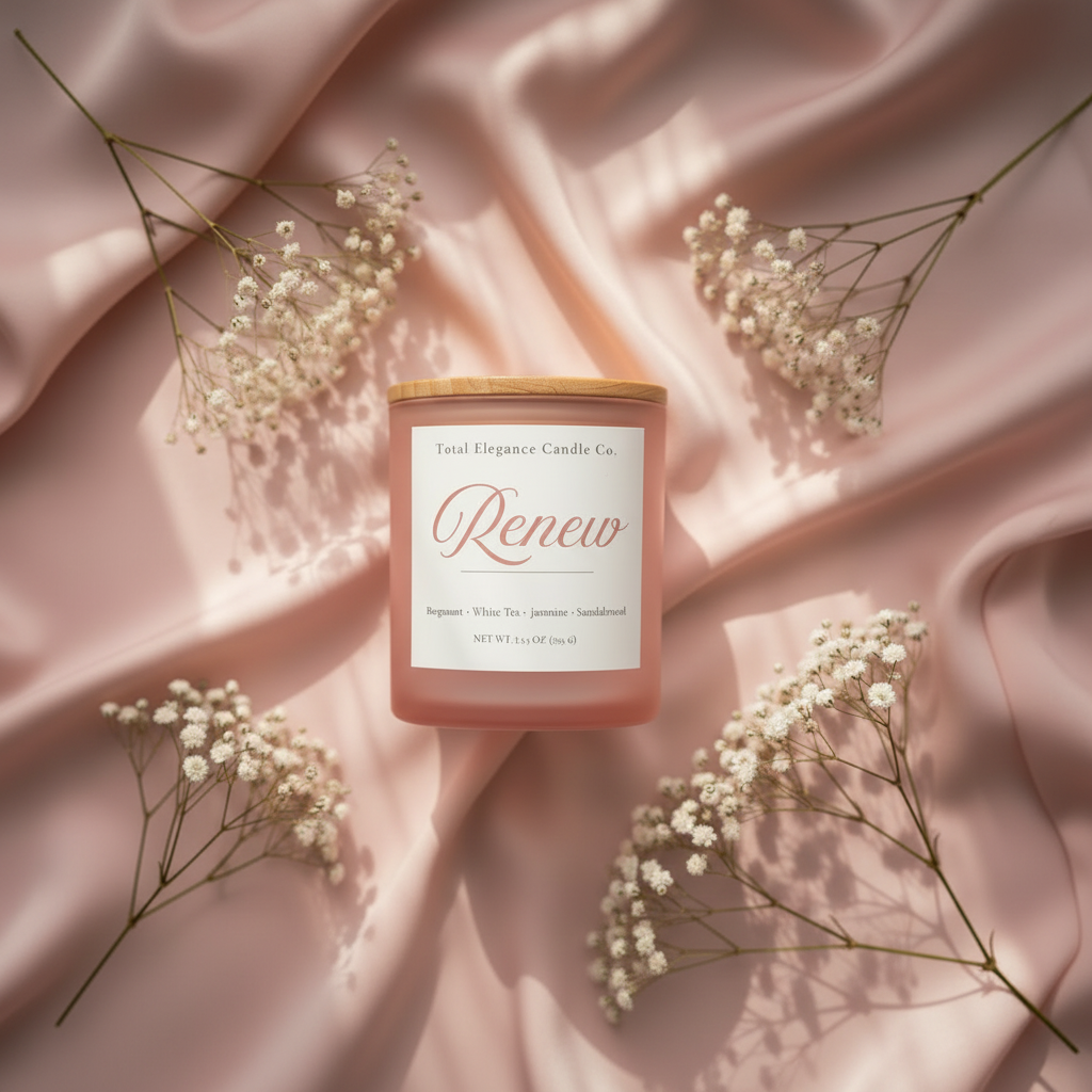 Renew Candle Luxury Flat Lay