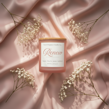 Renew Candle Luxury Flat Lay